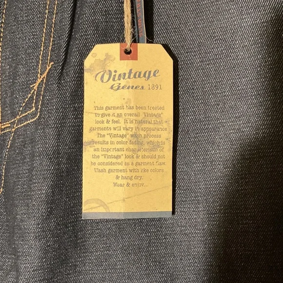 NWT Vintage genes, mens dark gray blue jean are stretch and comfortable. - Picture 5 of 8